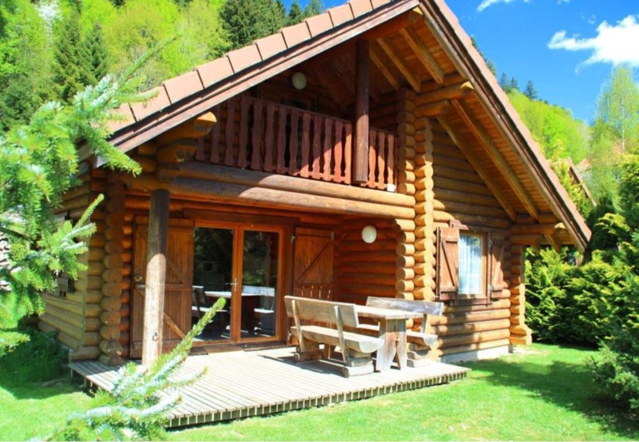 L'Oursblanc Chalet En Rondins La Bresse Bagian luar foto