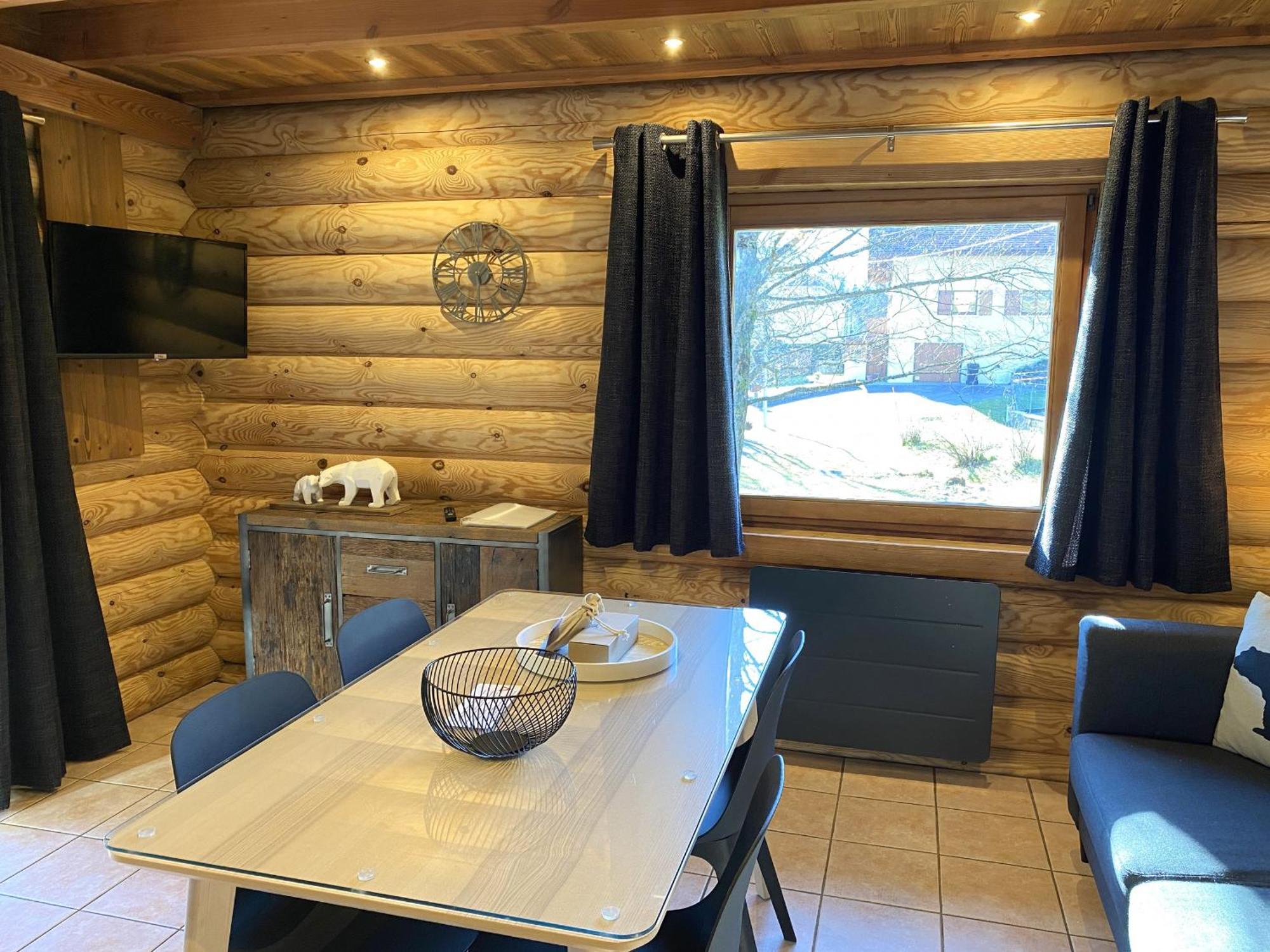 L'Oursblanc Chalet En Rondins La Bresse Bagian luar foto